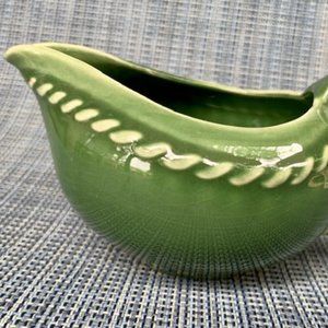 Vintage Green Ceramic Creamer